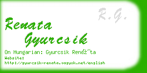 renata gyurcsik business card